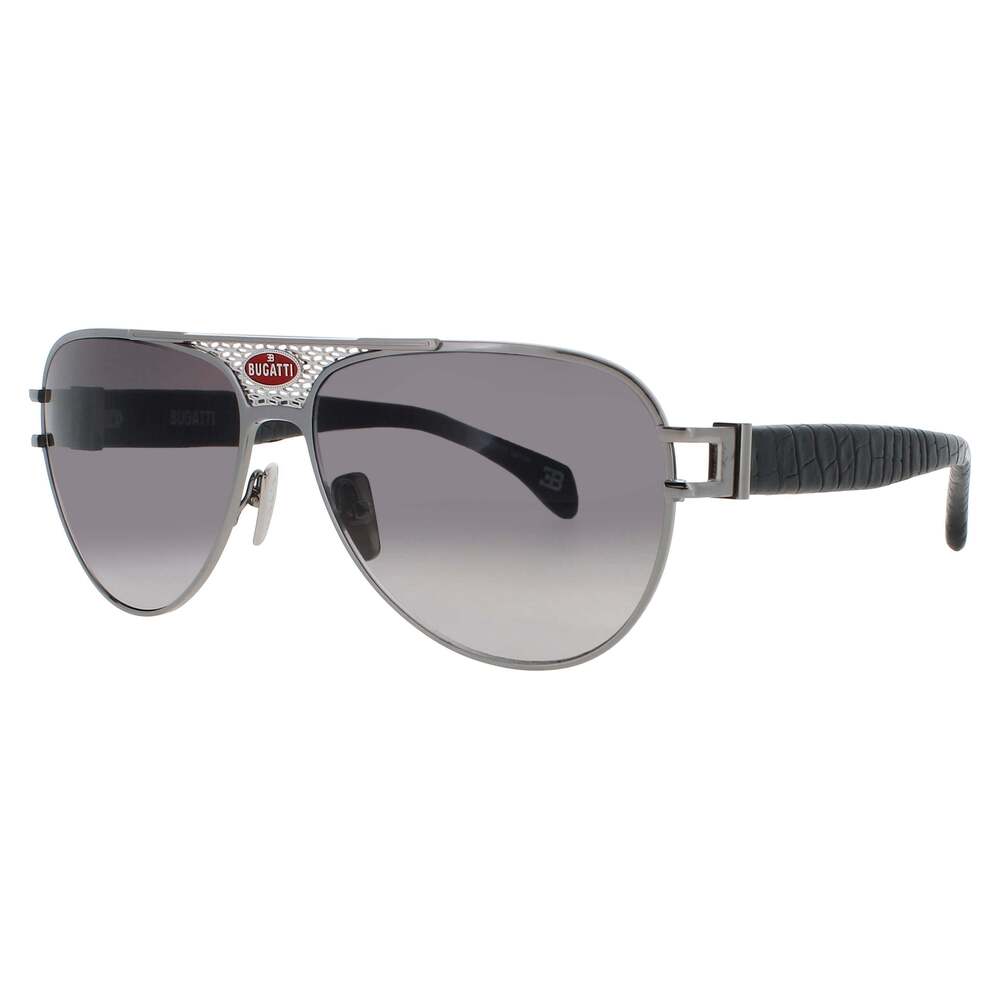 NWT Bugatti 11 Black Gunmetal 63mm Sunglasses